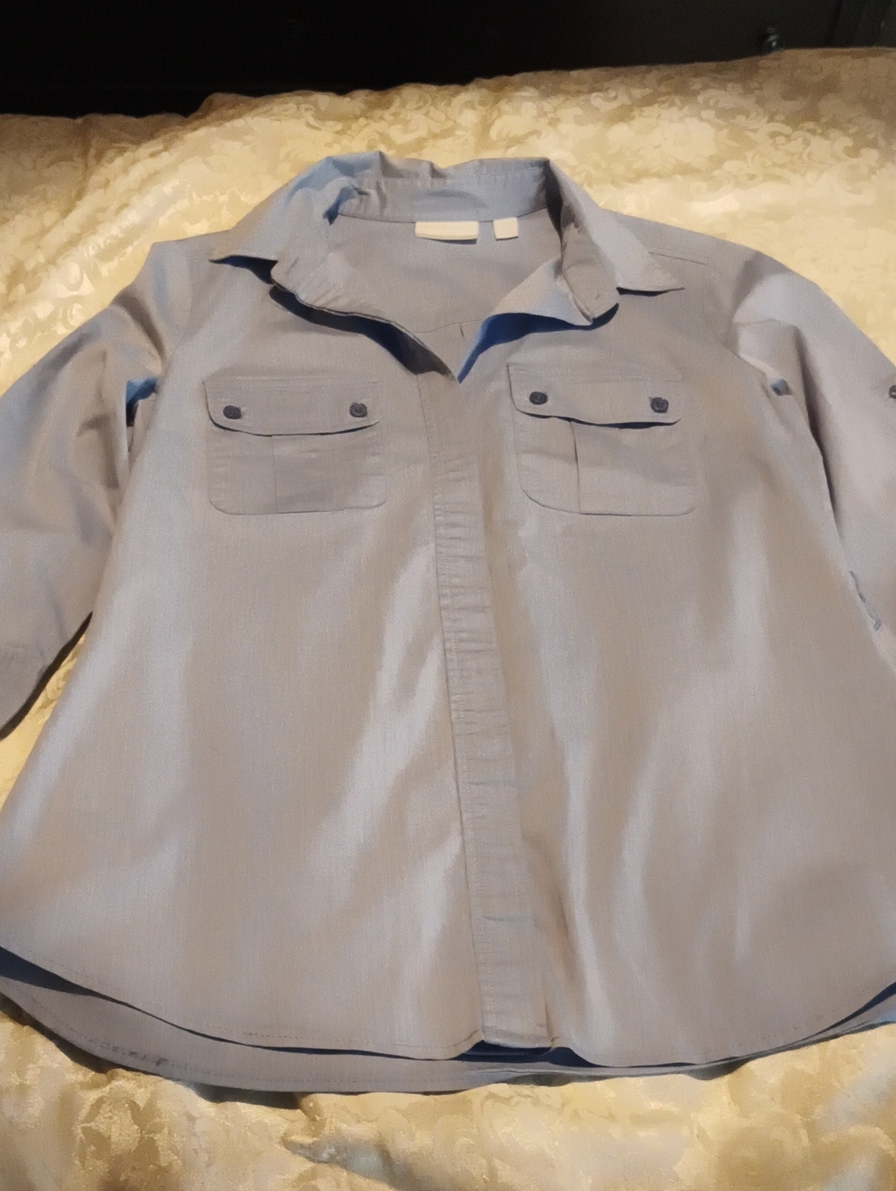 New York & Company Light Blue Button-Down Shirt